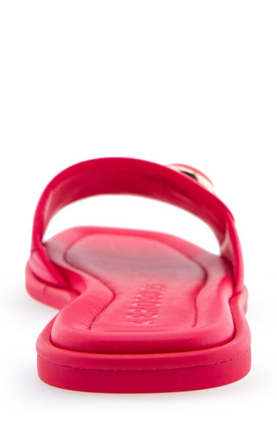 Aerosoles Blaire Buckle Slide Sandal In Virtual Pink Leather