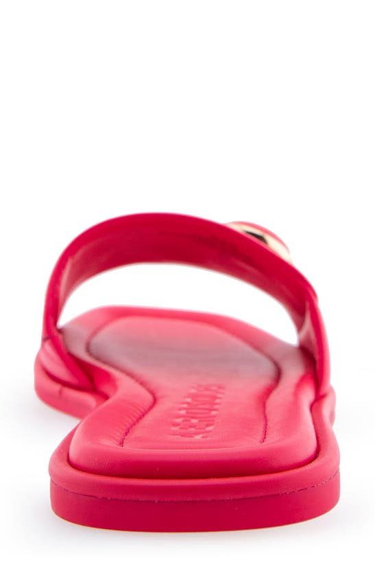 Shop Aerosoles Blaire Buckle Slide Sandal In Virtual Pink Leather