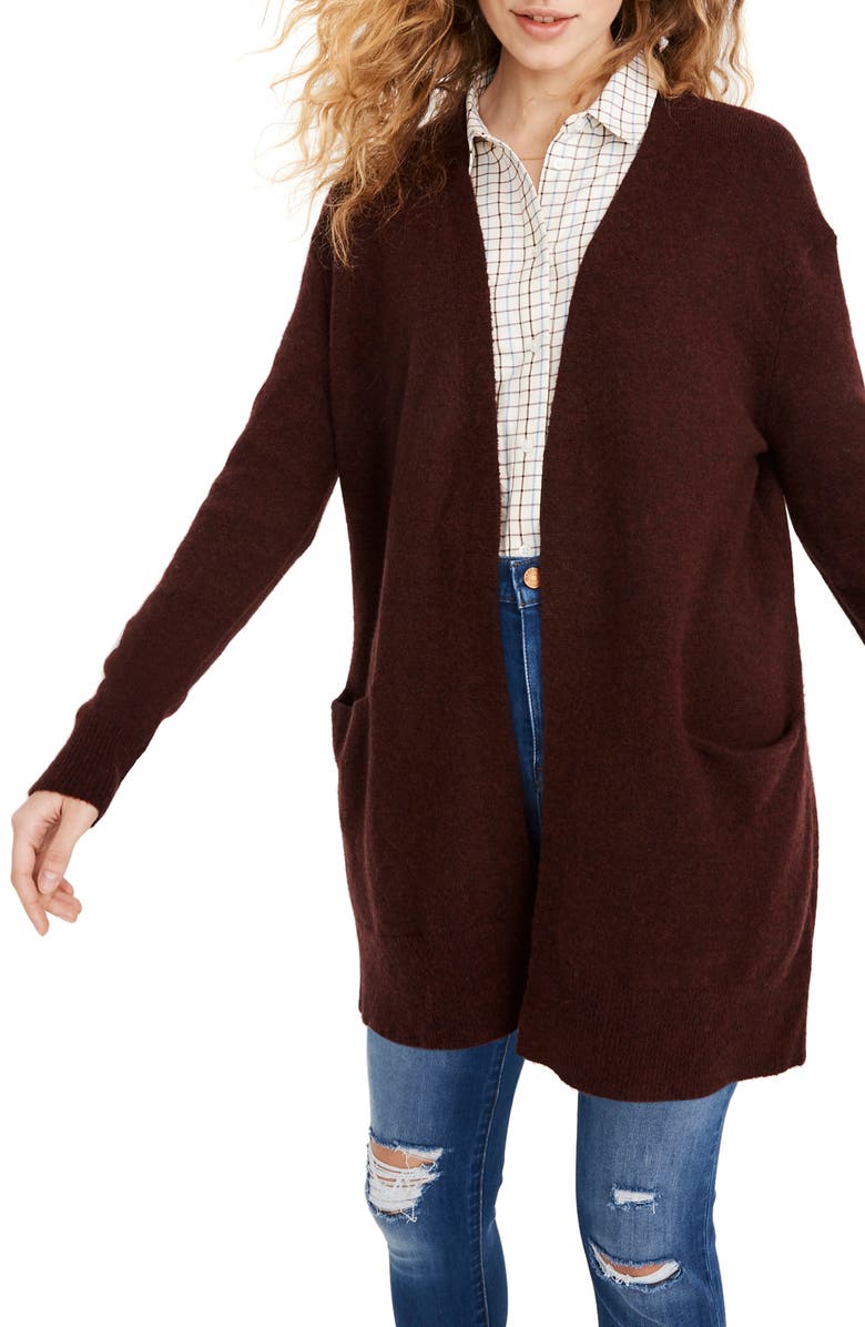 MADEWELL Ryder Cardigan, Main, color, HEATHER MALBEC