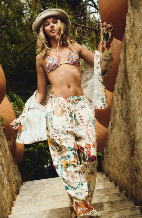 AGUA BENDITA AGUA BENDITA LOLITA NOPAL HAND EMBROIDERED TRIANGLE BIKINI TOP
