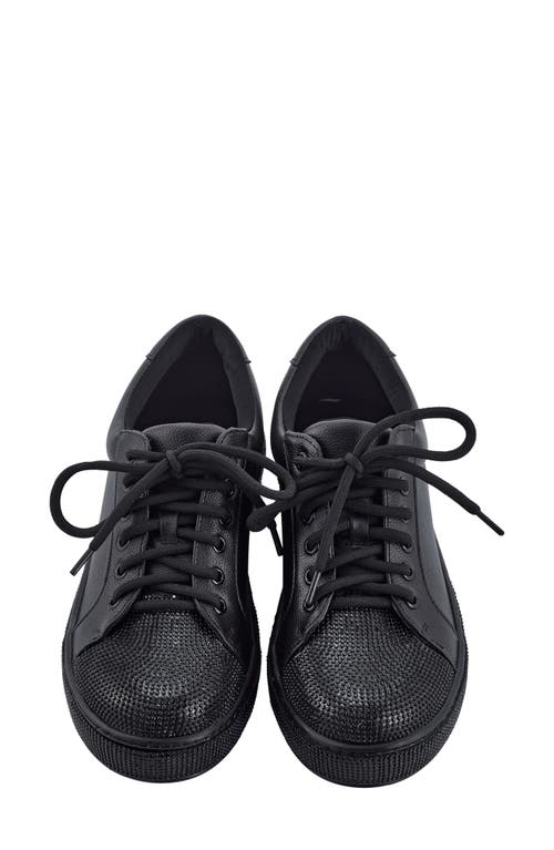 Lady Couture Legend Rhinestone Sneaker In Black