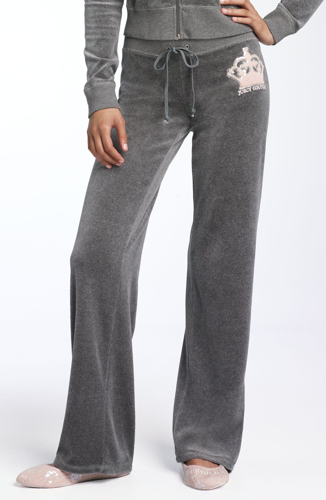 juicy couture grey velour pants