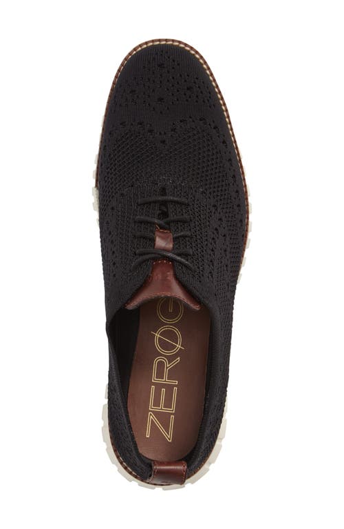 Cole Haan Zerogrand Stitchlite Wing Oxford In Black/ivory