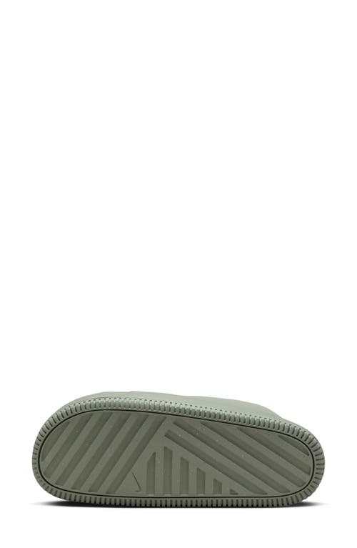 Shop Nike Calm Sandal In Army/metallic Silver