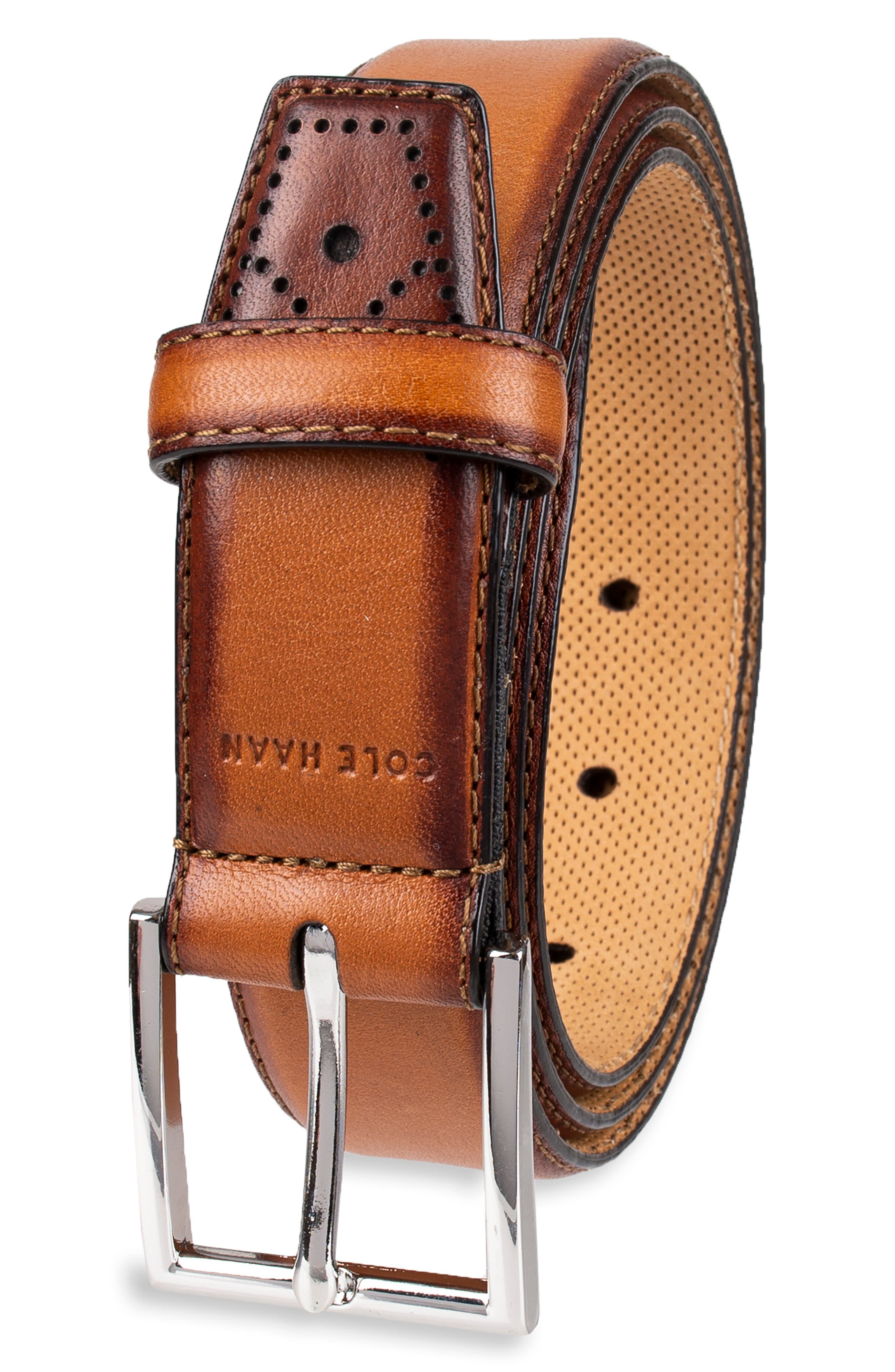 cole haan british tan belt