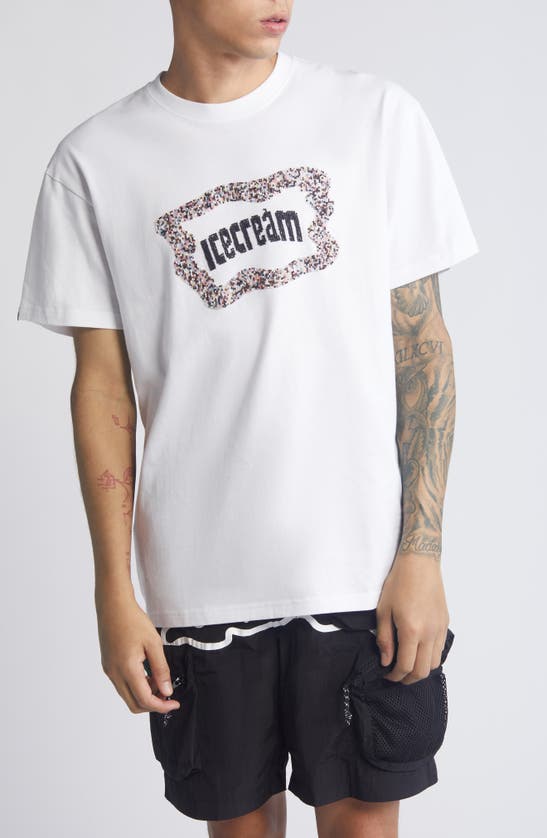 Shop Icecream Flag Cotton Graphic T-shirt In White