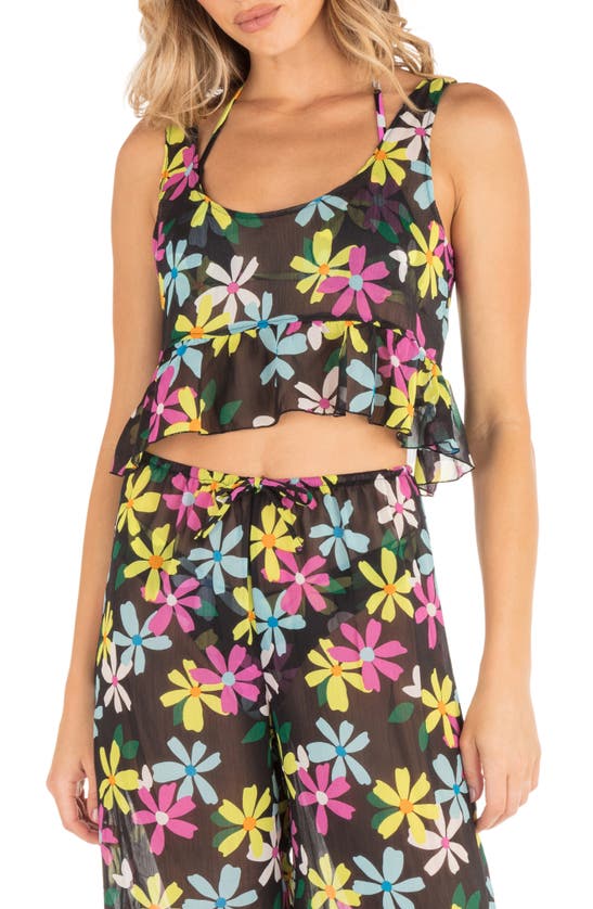 Hurley Daisy Pop Flounce Tank In Pink Punch