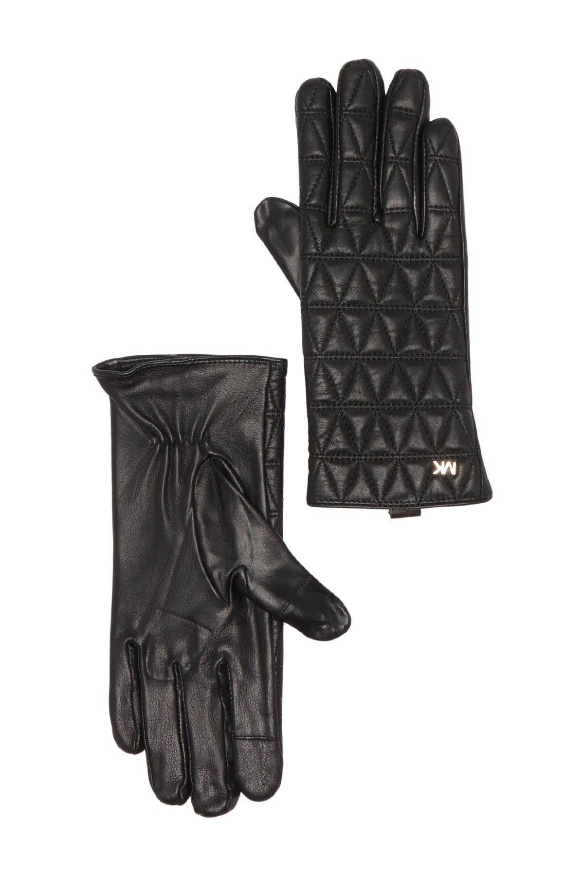 michael kors leather gloves