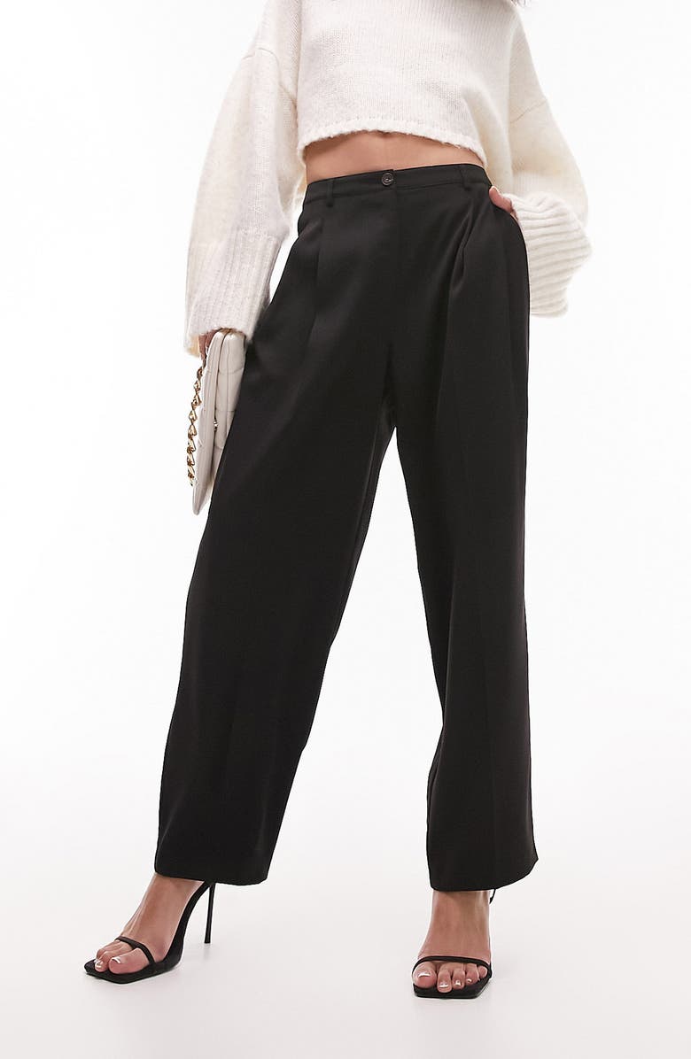 Topshop Relaxed Pleated Trousers | Nordstrom