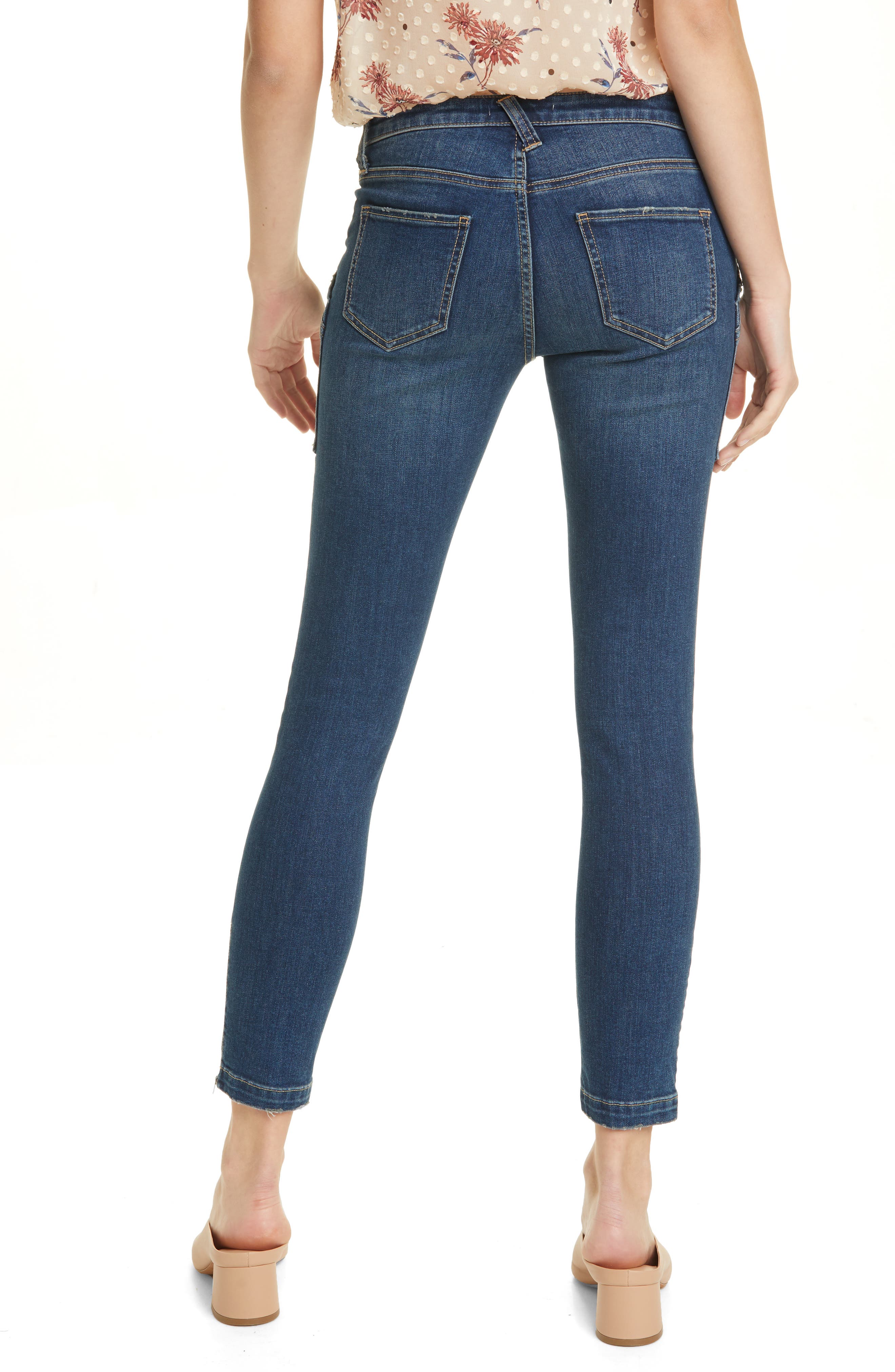 zip cuff jeans