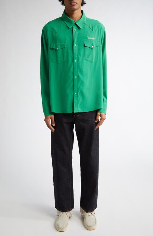 Shop Visvim Four Corners Western Shirt In Green