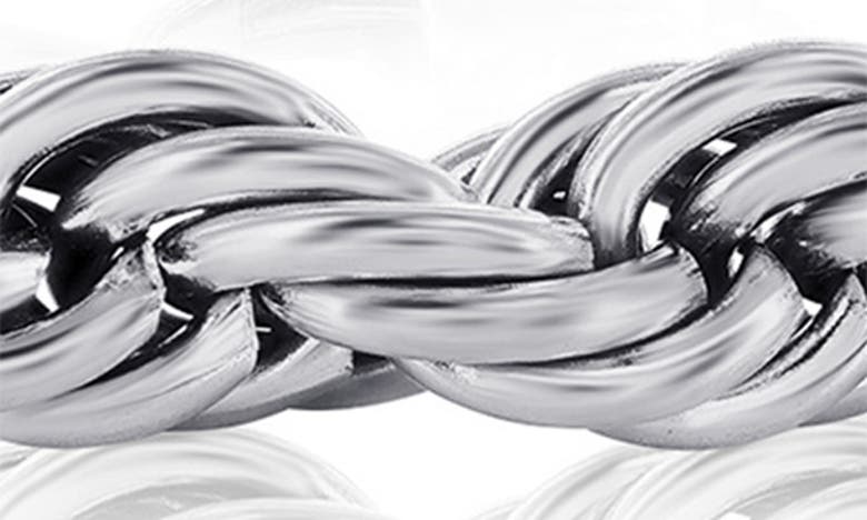 Blackjack 8mm Rope Chain Bracelet In Silver