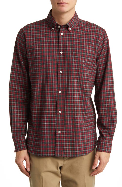 Les Deux Kent Plaid Button-down Shirt In Red/black