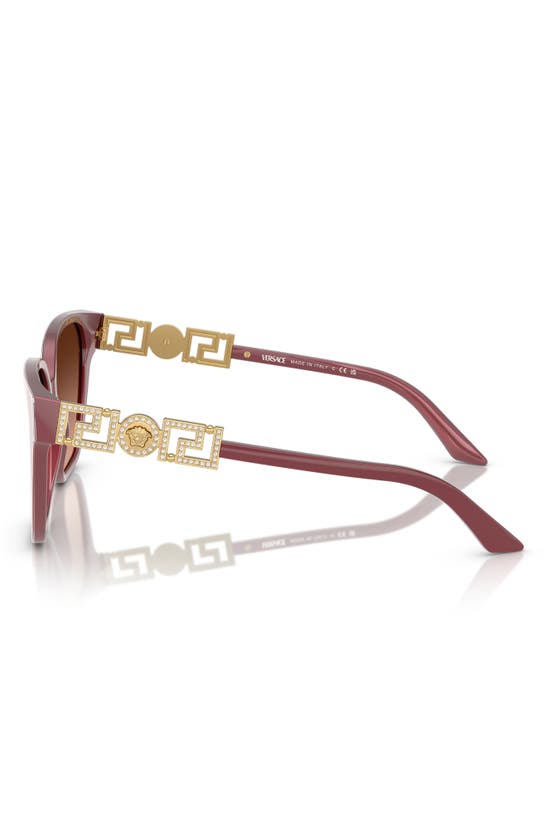 Versace 56mm Gradient Butterfly Sunglasses In Ruby