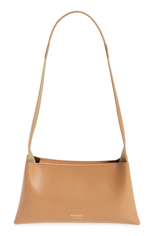 Small Nessa Leather Shoulder Bag in Bronze