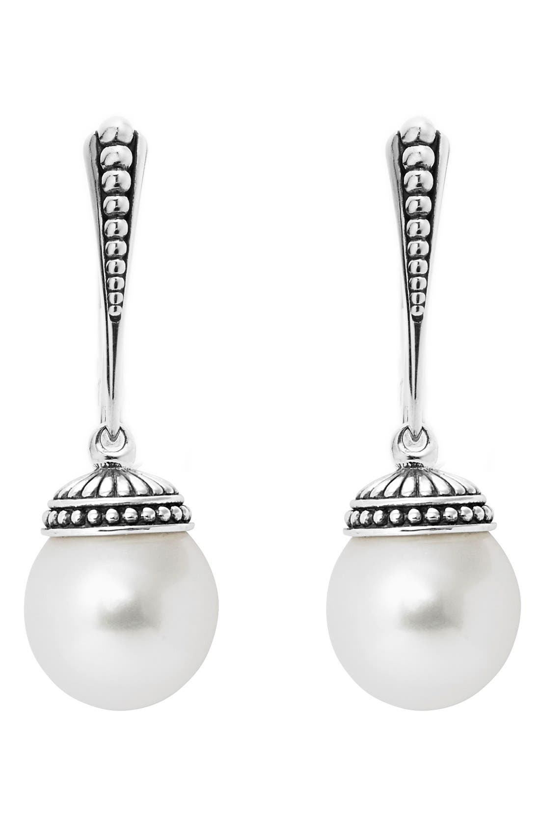 lagos luna pearl drop earrings