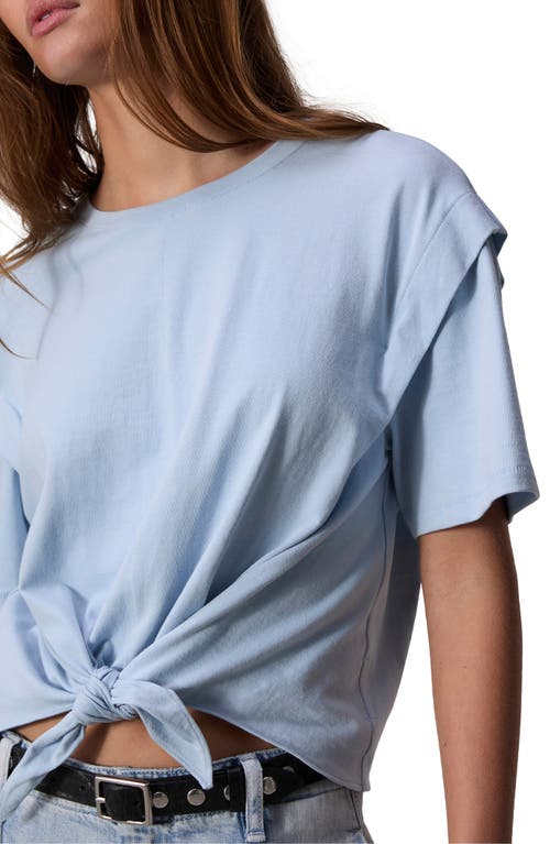 Rag & Bone Mica Tie Front T-shirt In Light Blue