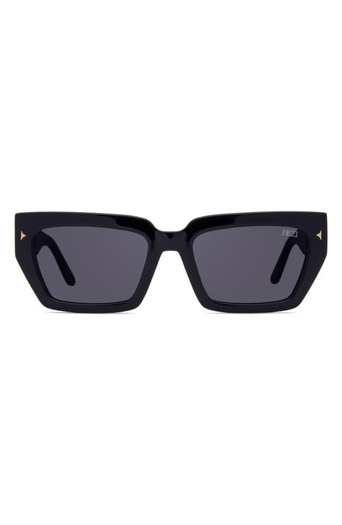 Switch 55mm Square Sunglasses in Black /Dark Smoke