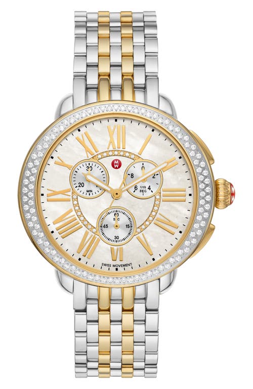 MICHELE Serein Diamond Bracelet Chronograph Watch