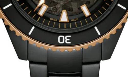 Rado Captain Cook High Tech Ceramic Automatic Bracelet Watch, 43mm In Rose Gold/black