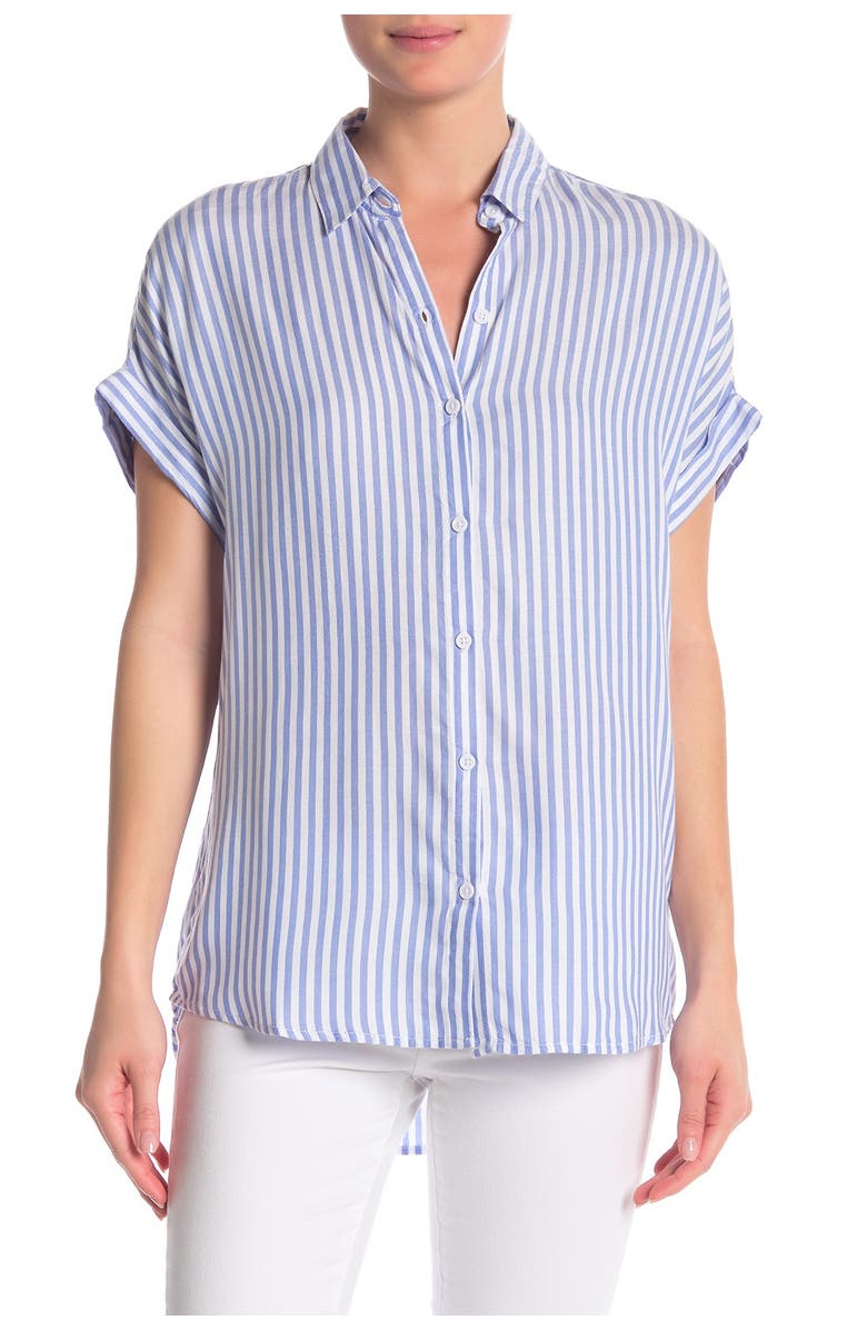 Beachlunchlounge Spencer Striped Short Sleeve Camp Shirt Nordstromrack