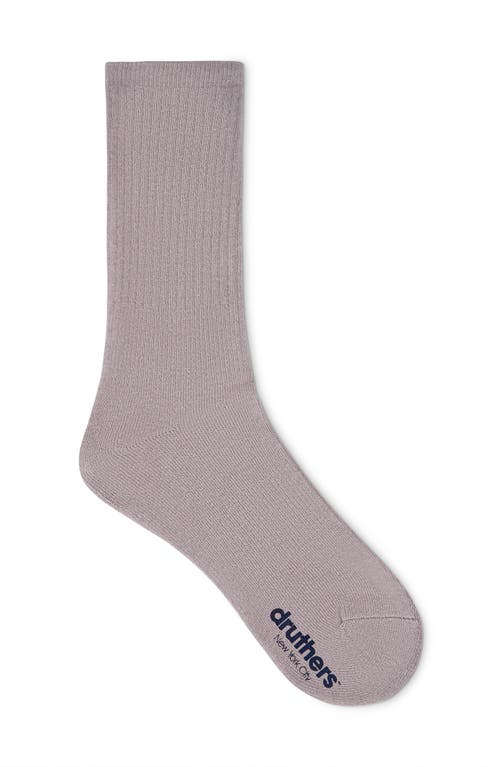 Shop Druthers Nyc Organic Cotton Everyday Crew Sock In Blueberry Ft