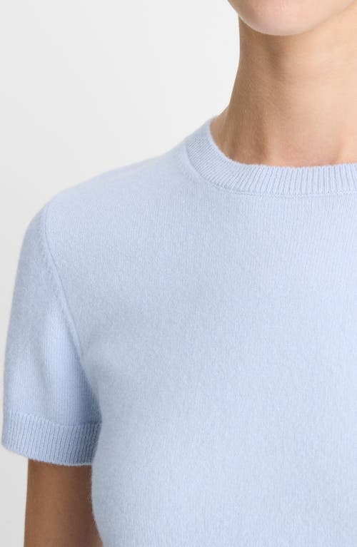Vince Short-sleeve Cashmere-blend Tee In Sky Powder