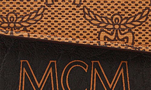 Shop Mcm Large Tracy Visetos Lauretos Mix Wallet On A Chain In Black