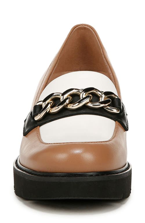 Shop Naturalizer Desi Lug Sole Loafer In Cafe/white/black Leather