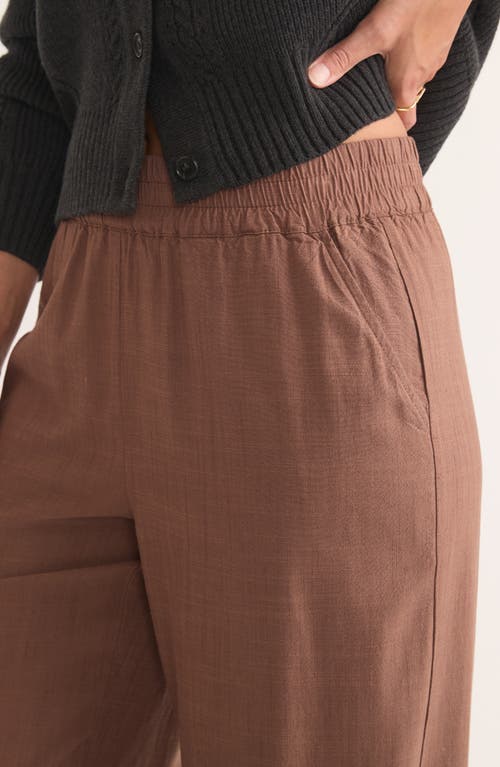 Marine Layer Kyra Poplin Pants In Pinecone
