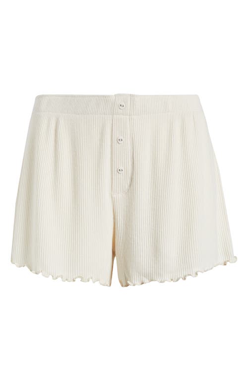Pj Salvage Text Essential Pajama Shorts In Neutral