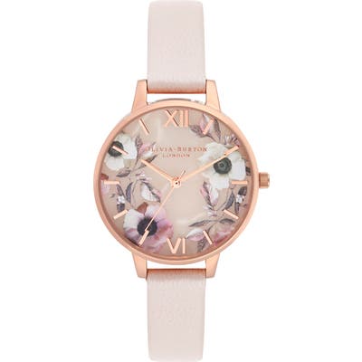 Olivia Burton Leather Strap Watch,