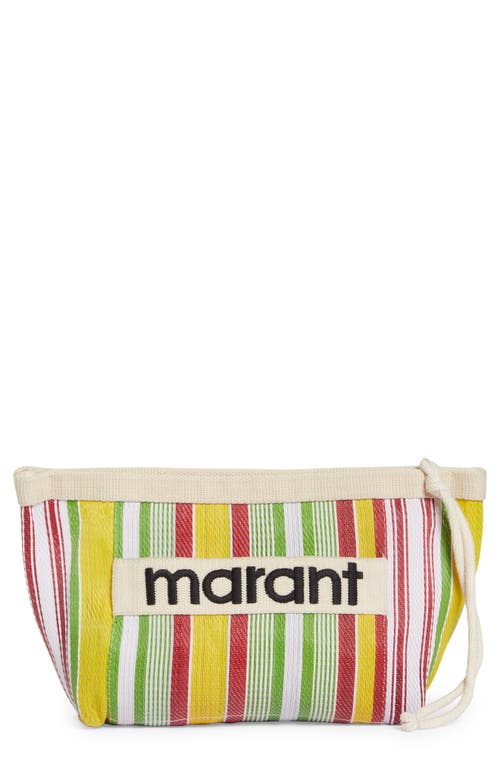 Isabel Marant Powden Stripe Nylon Pouch in Multicolor Yellow at Nordstrom