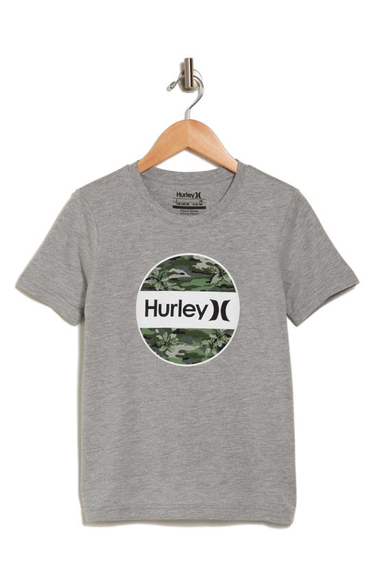 Hurley Kids' Sharkbait Camo Print T-shirt In Dark Grey Heather