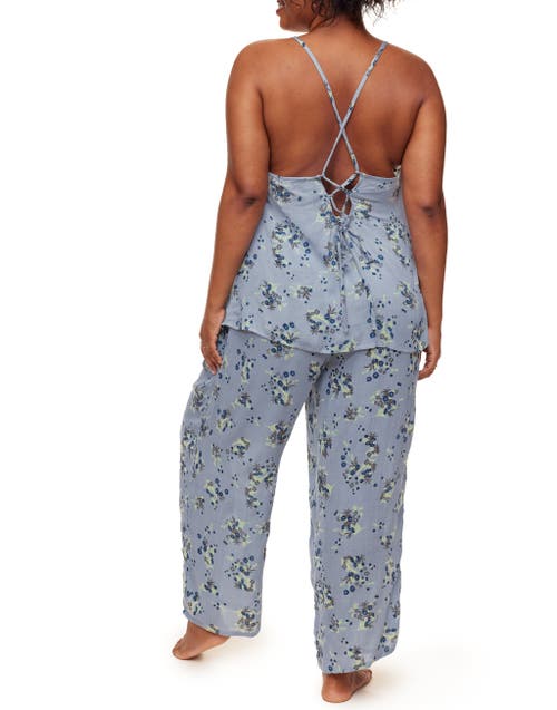 Shop Adore Me Scout Pajama Cami And Pants Set In Floral Blue