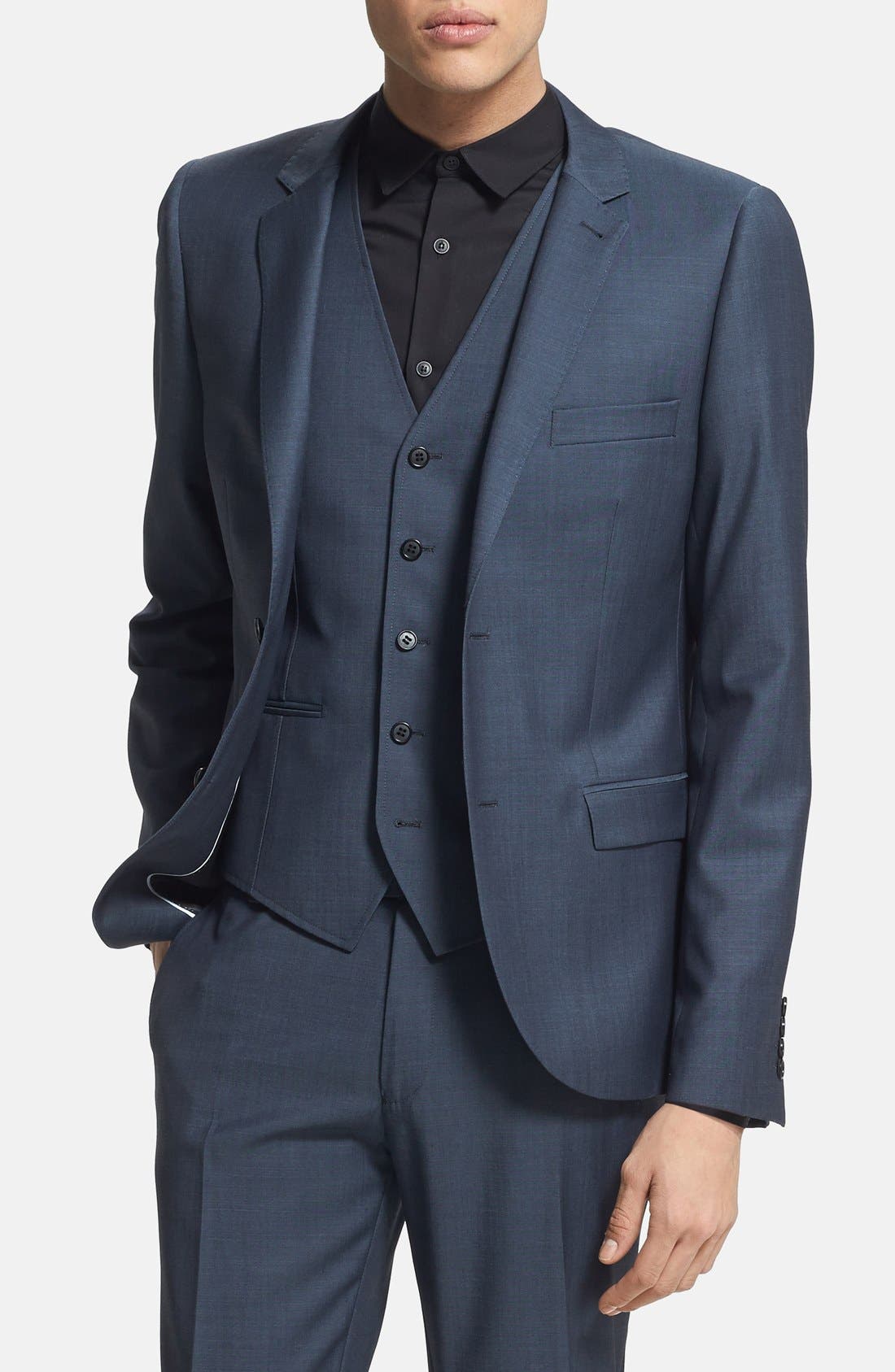Topman Skinny Fit Navy Suit Jacket Nordstrom