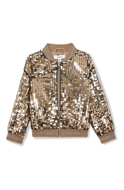 Reiss Kids' Rebecca Paillette Jacket in Gold 