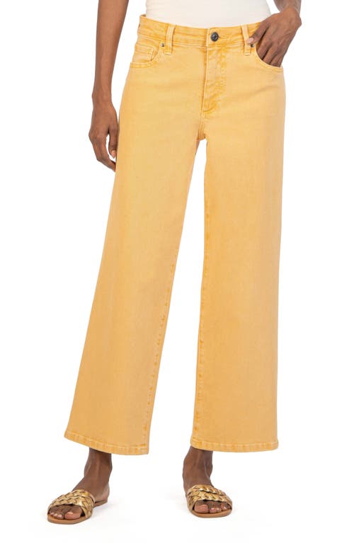 KUT from the Kloth High Waist Wide Leg Jeans in Papaya