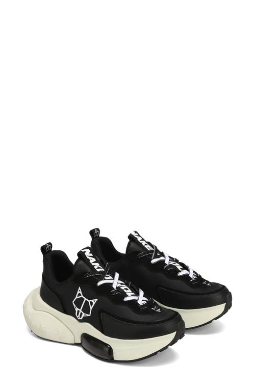 NAKED WOLFE Turbo Casual Sneaker in Black/White