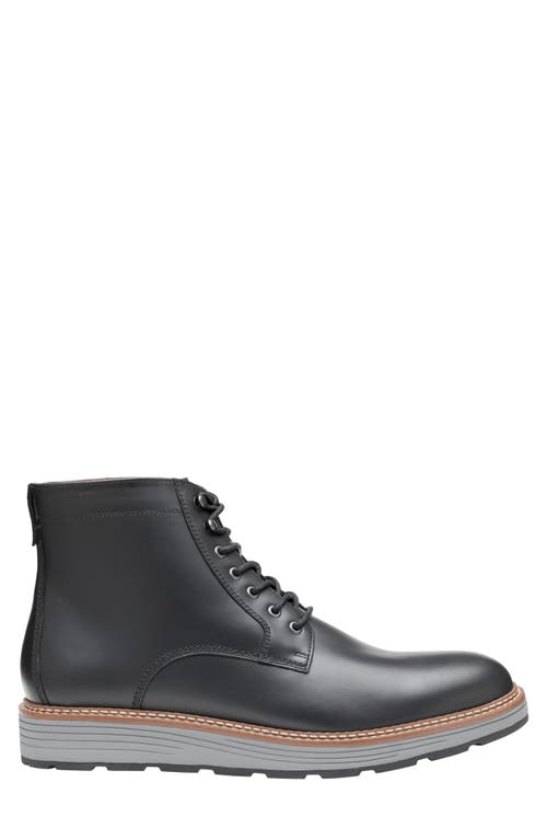 Shop Johnston & Murphy Upton Plain Toe Waterproof Boot In Black Full Grain