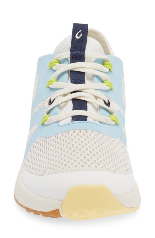 Shop Olukai Huia Sneaker In White Sand/misty Blue