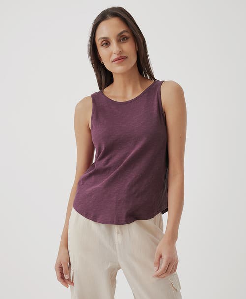 Shop Pact Organic Featherweight Slub Reversible Tank In Maroon