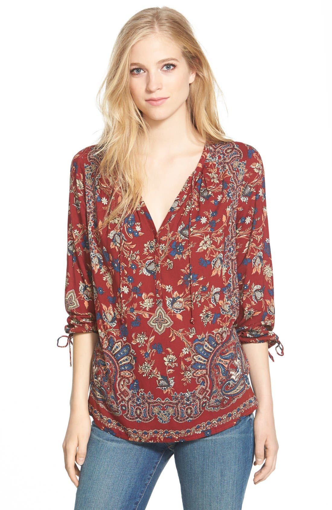 lucky brand paisley top