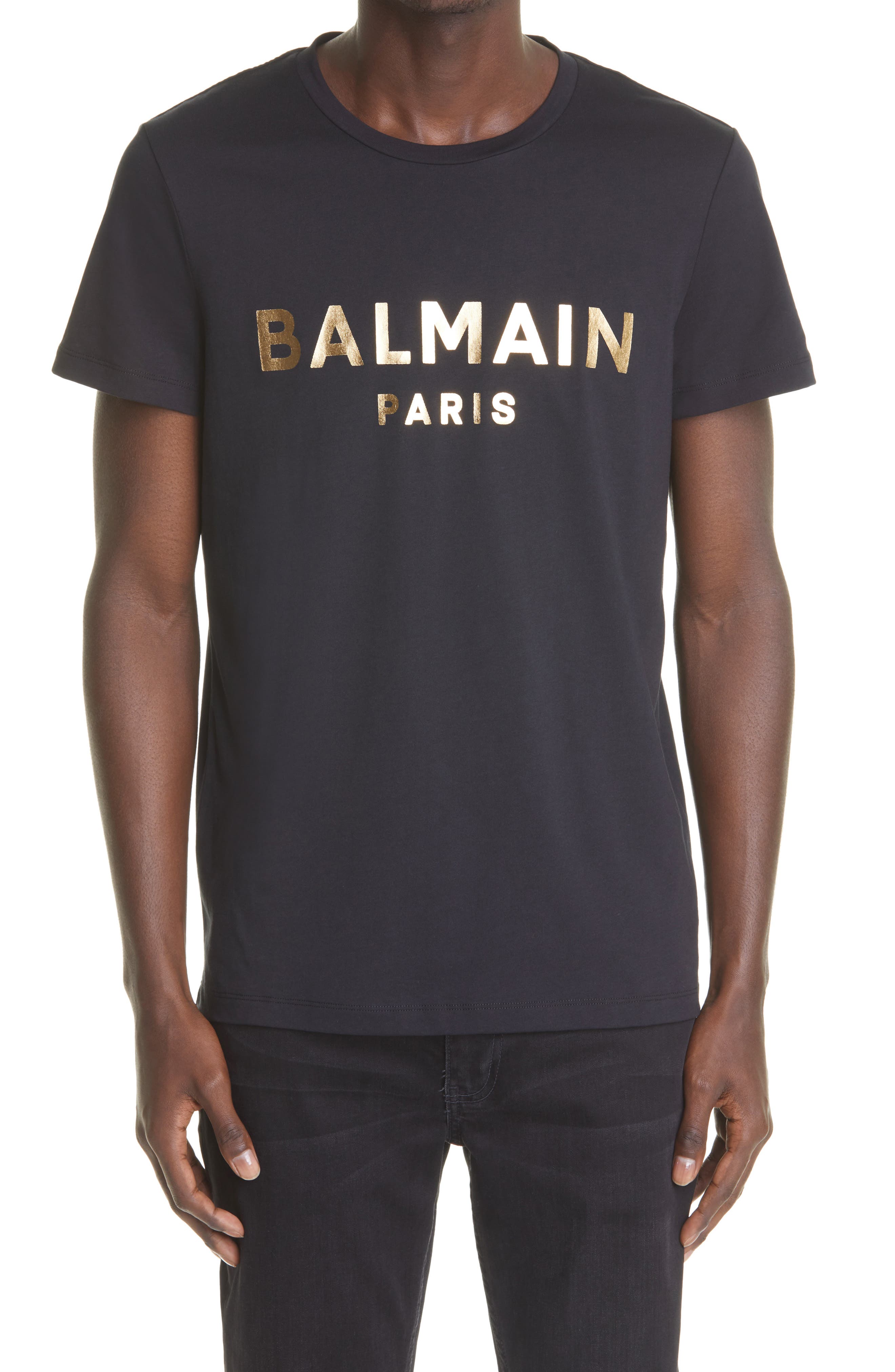Save 12% Mens T-shirts Balmain T-shirts Balmain Cotton Crew-neck T-shirt in Black for Men 