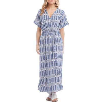 Karen Kane Tie Waist Maxi Dress, Blue