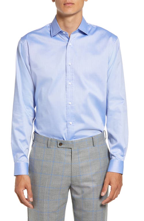 Alton Lane Men's Mason Tailored Fit Check Stretch Button-Up Shirt in Oxford Blue Micro Geo