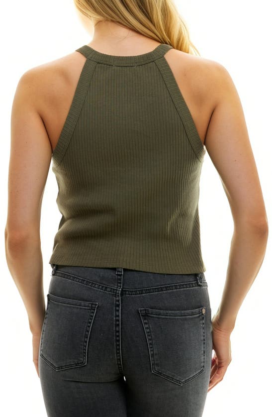 Urban Social Wide Rib Tank In Olive