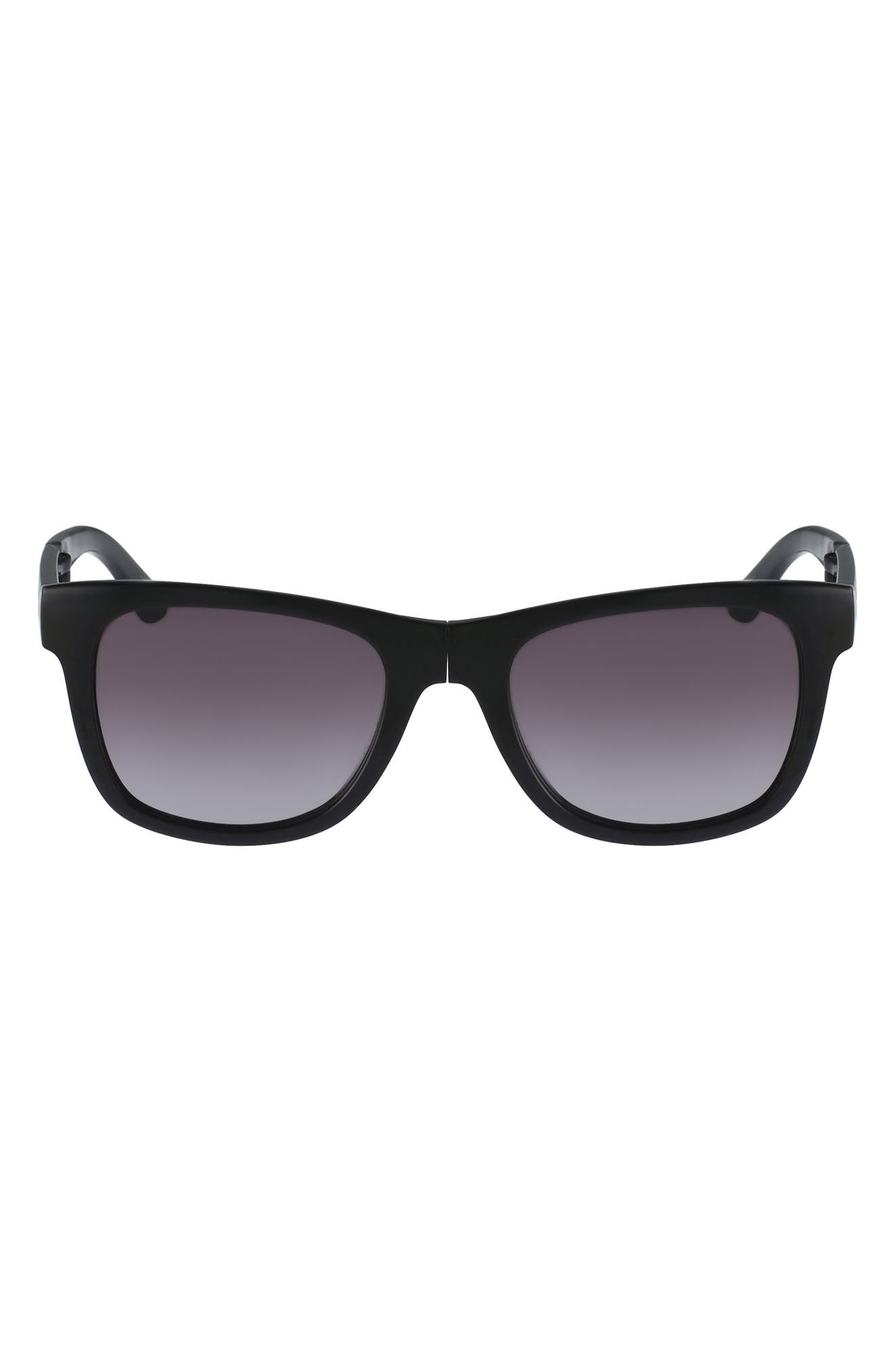 Lacoste 55mm Retro Frame Sunglasses In Black