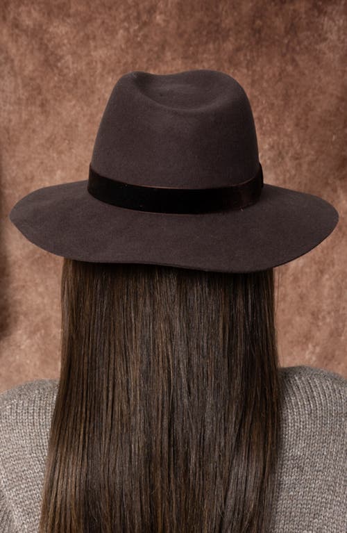 Shop Eugenia Kim Georgina Wool Fedora In Espresso