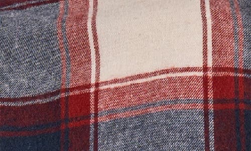 Burnside Plaid Flannel Long Sleeve Button-up Shirt In Crimson/ecru